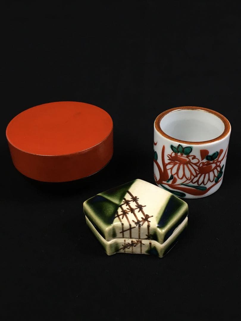 S348茶道具セット 短冊茶箱 10点揃 抹茶碗 水指 銅建水