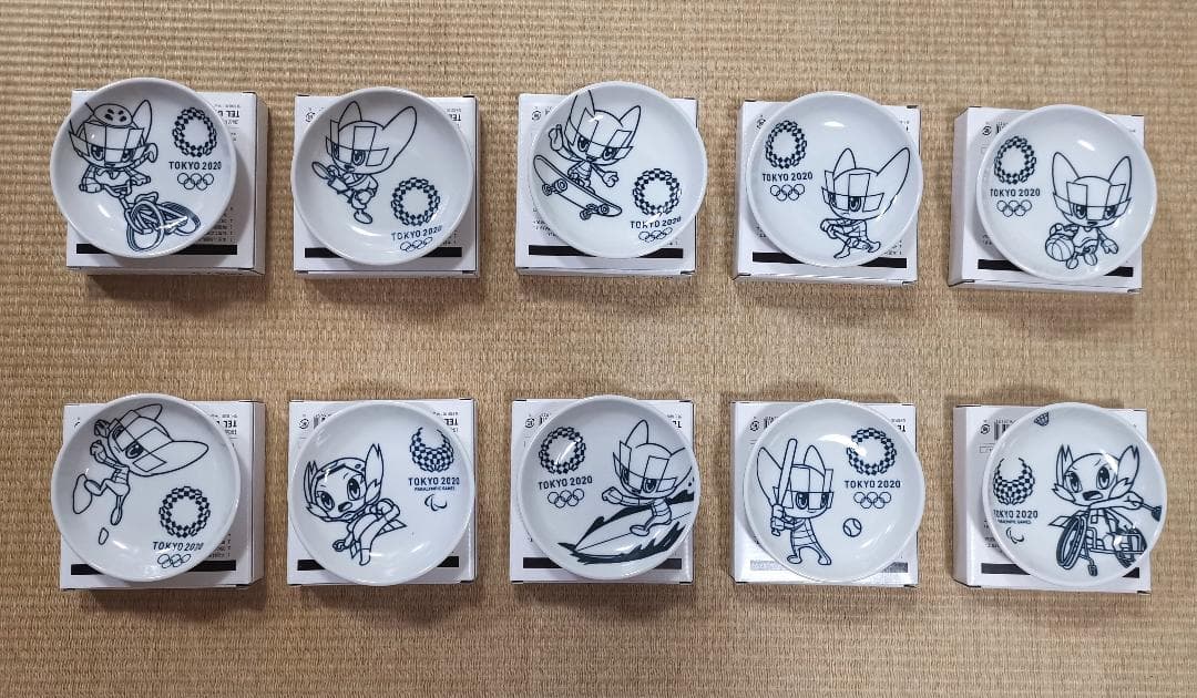 東京2020 マスコット 競技ポーズ記念ミニプレート　フルセット　10枚