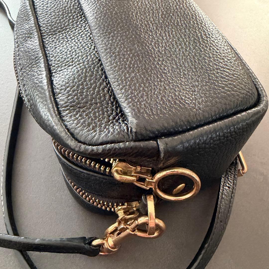 Tory Burch ブラックレザー ショルダーバッグ