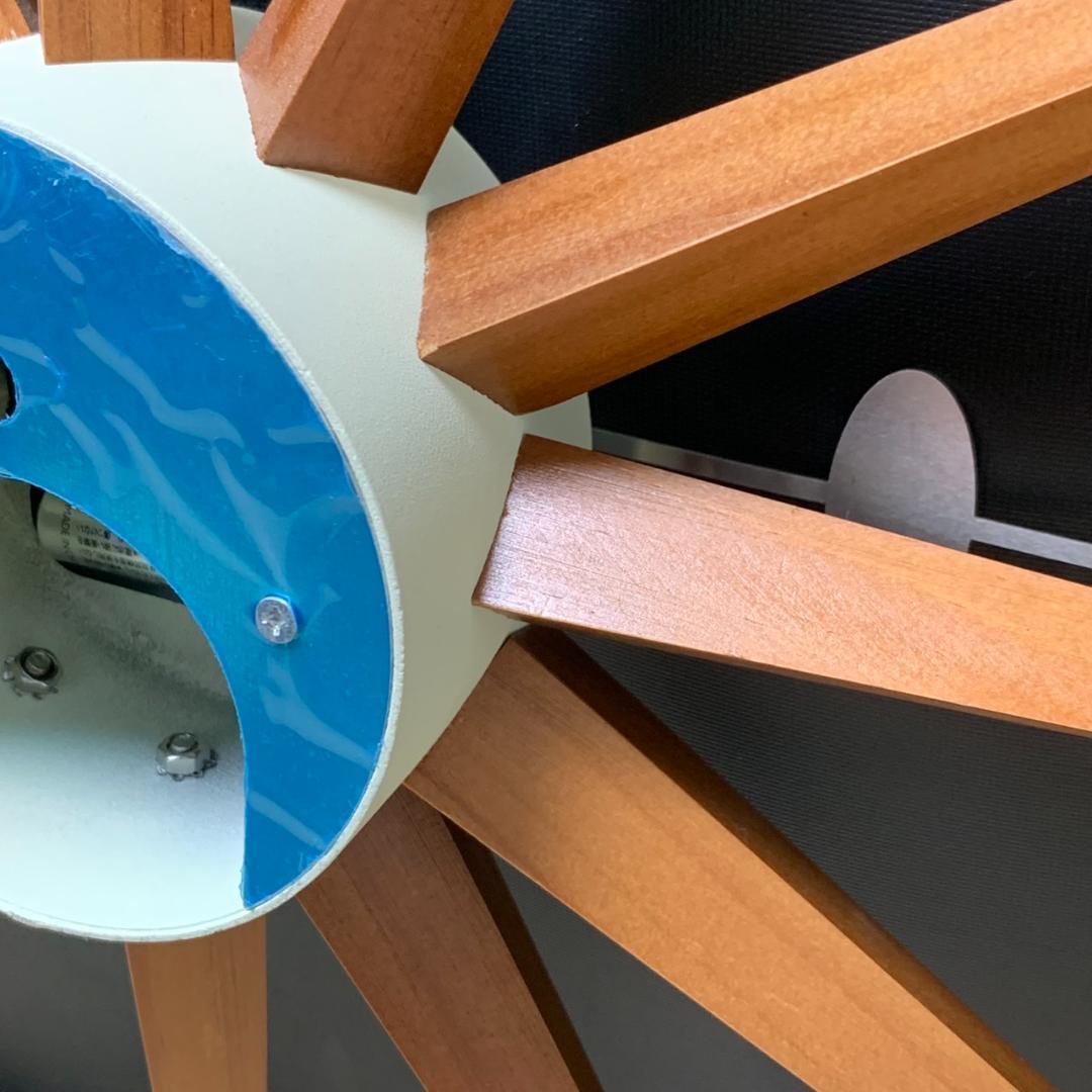 ★ジョージネルソン サンバーストクロック　ウォールナット　ブラウン