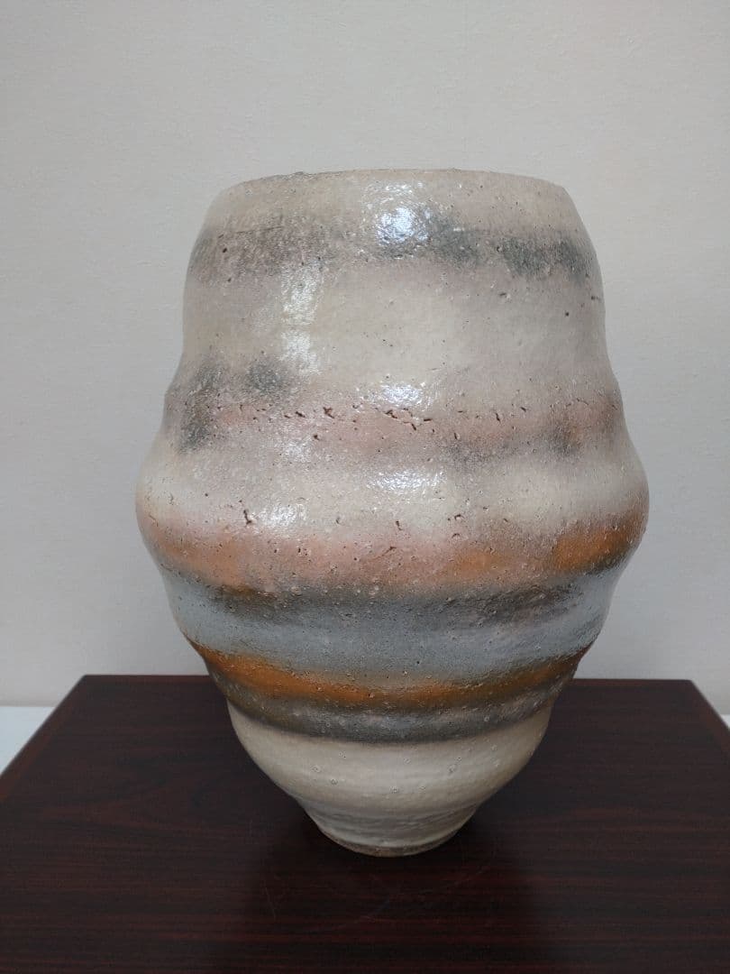 清水卯一 人間国宝 三色壷 高さ約34cm！特大花瓶 師:石黒宗麿