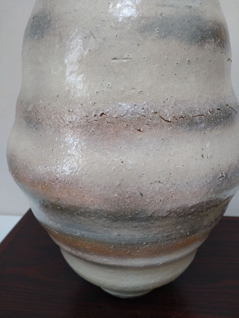 清水卯一 人間国宝 三色壷 高さ約34cm！特大花瓶 師:石黒宗麿