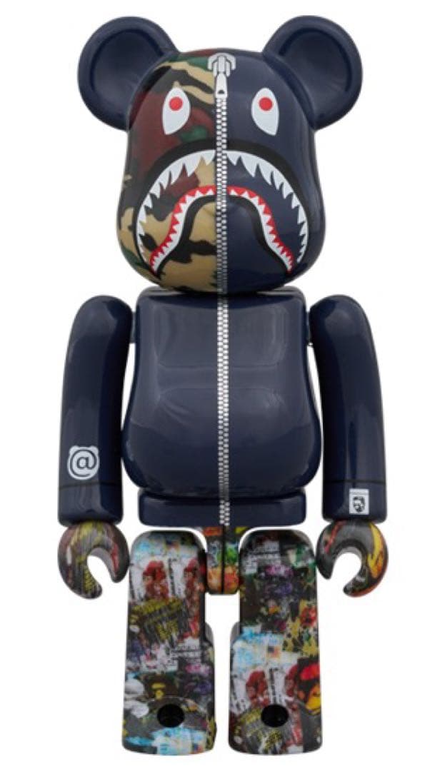 BE@RBRICK LEGACY CAMO SHARK 100％ & 400％