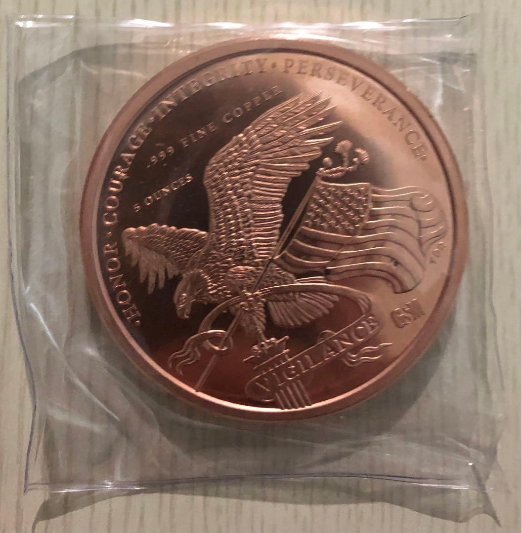 トランプ大統領 銅貨 5オンス