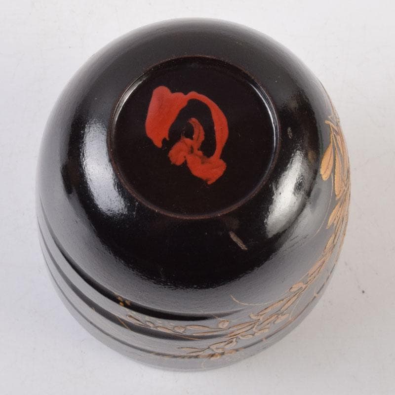 茶道具 金森春次作 花草蒔絵 長棗 共箱 V 9039 - メルカリ