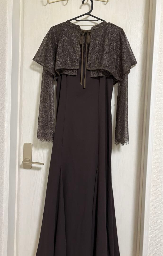 【美品】ANDRESD レイヤードケープドレス M