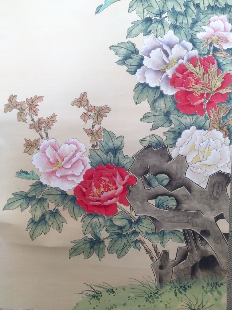 絹本掛け軸『比翼双喜図』