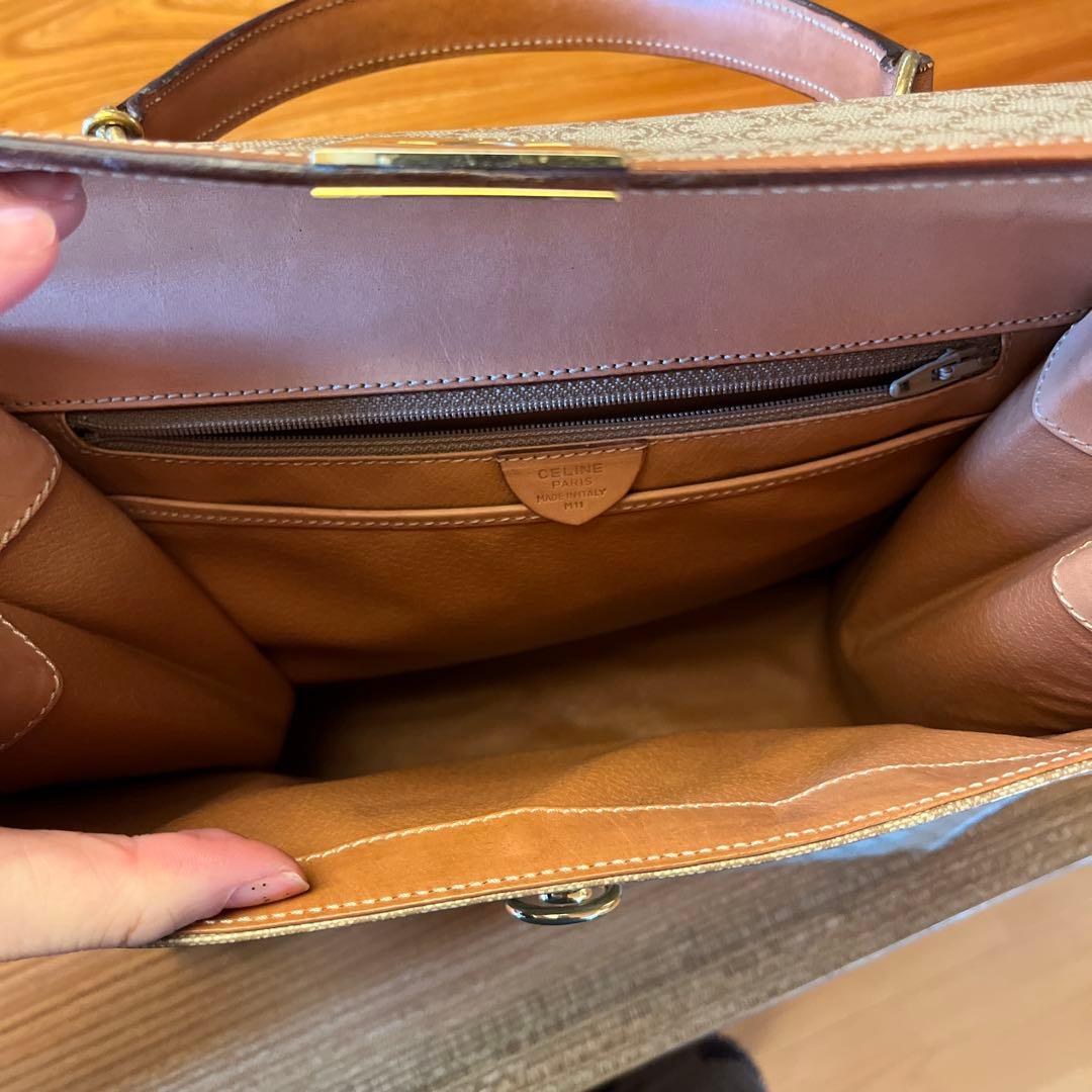 セリーヌ CELINE マカダム柄 ハンドバッグ