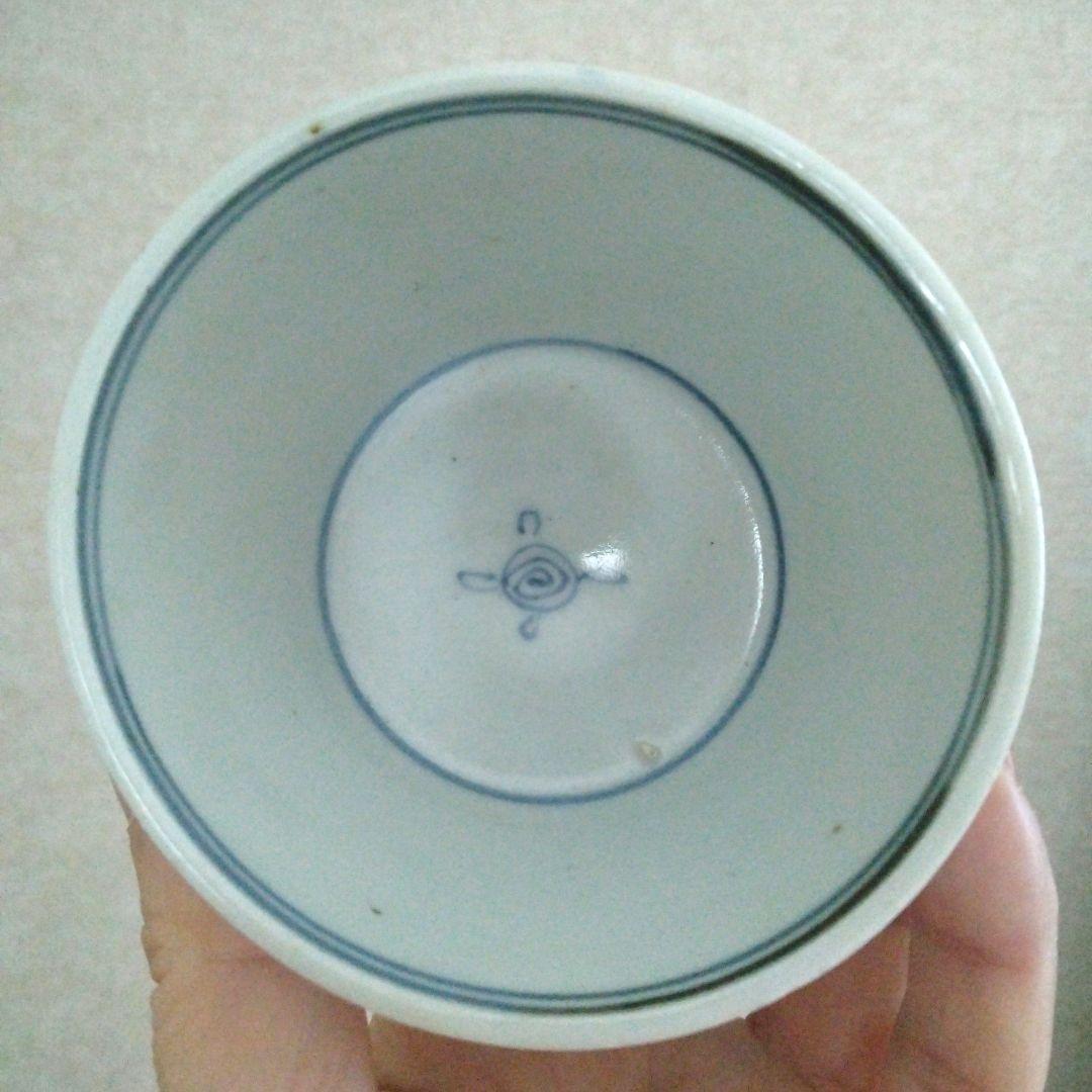 古伊万里染付花文猪口江戸時代