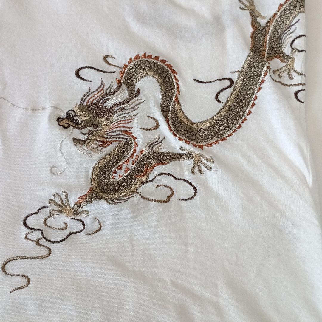 VIVIENNE TAM ドラゴン刺繍 ノースリーブトップス ホワイト サイズ0