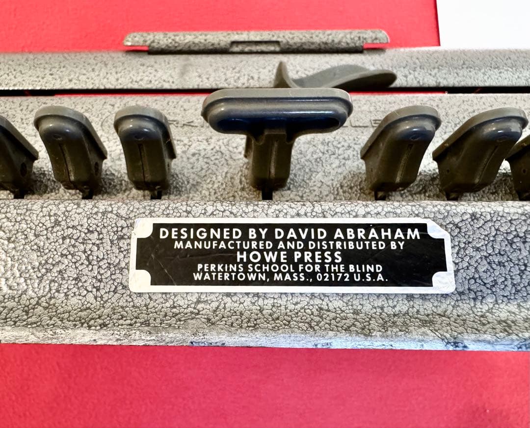点字タイプライター PERKINS BRAILLER 末長くご利用ください。 - メルカリ