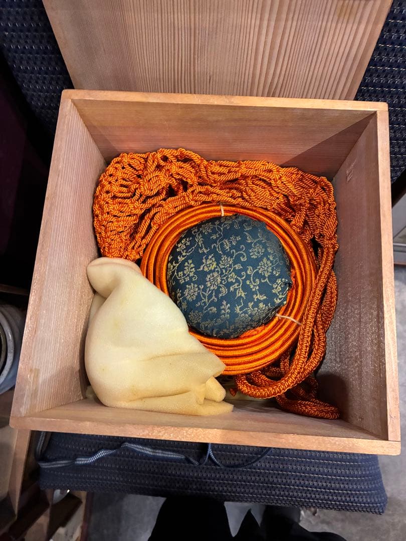 茶道具 飾り壺 茶壺 仁清写し 山川巌 京焼 共箱 網袋 紐付 - メルカリ