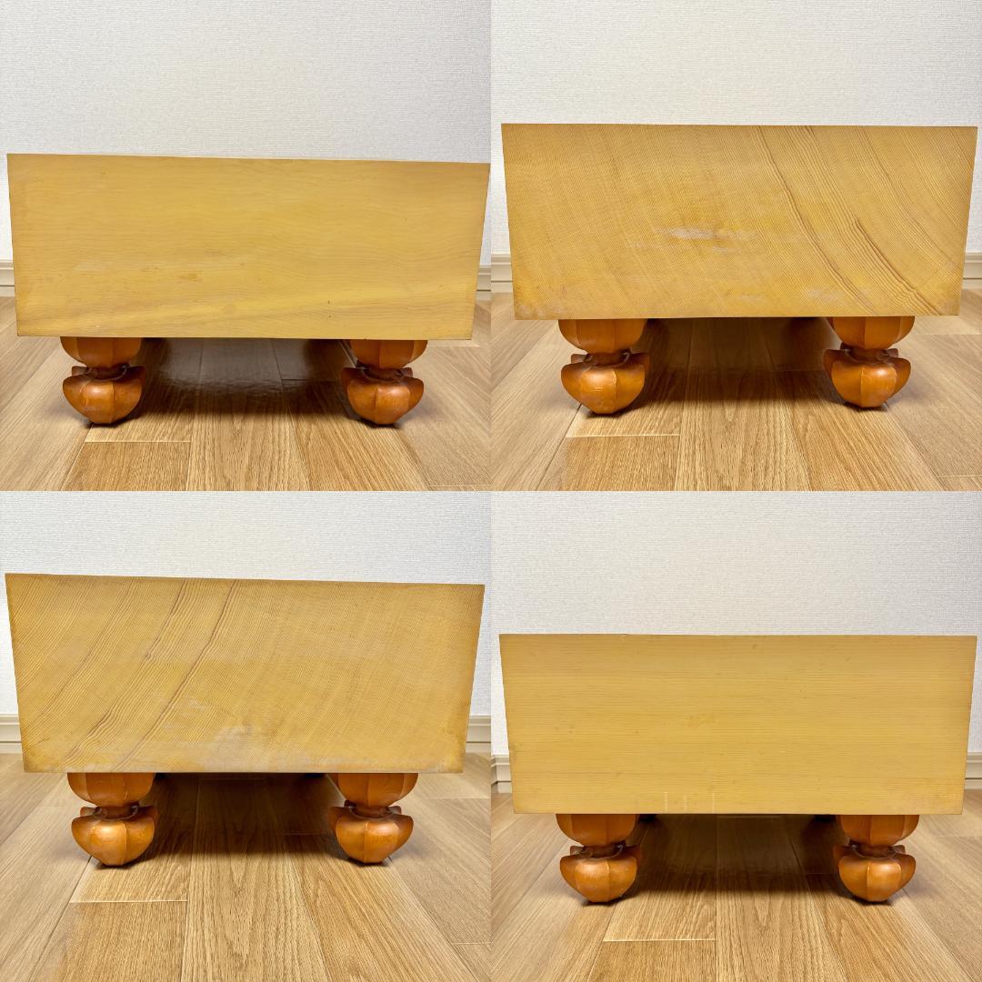 【定価27万円】新榧 6寸 柾目 足付 碁盤 碁石 34号 本蛤 那智黒 木箱付