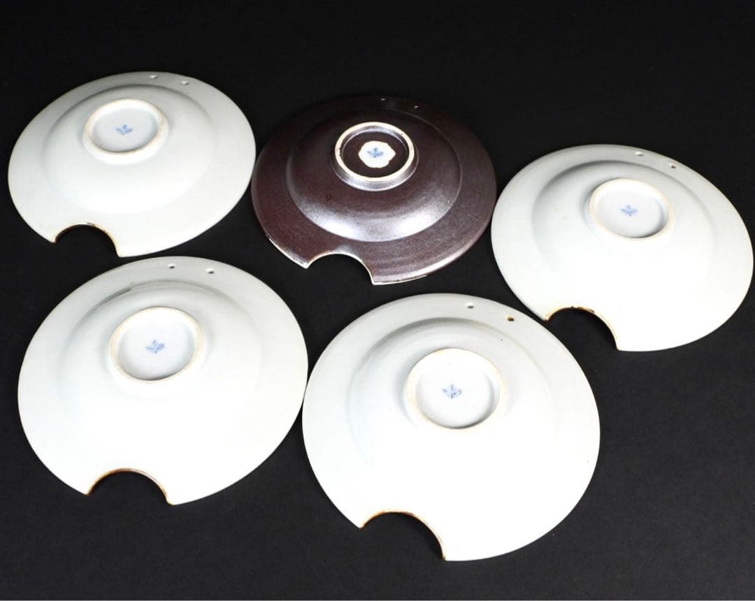 有田焼 古尹万里 在銘 髭皿五枚セット - メルカリ