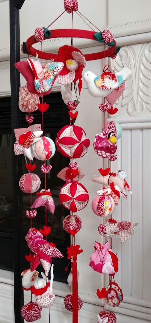 吊るし飾り　雛人形　ちりめん細工　ハンドメイド　ひな祭り