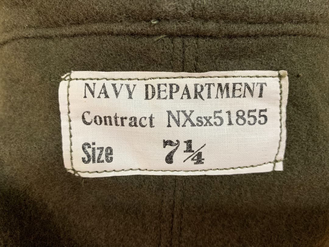 1940s 未使用 デッドストック 米軍 実物 USN デッキキャップ ① US