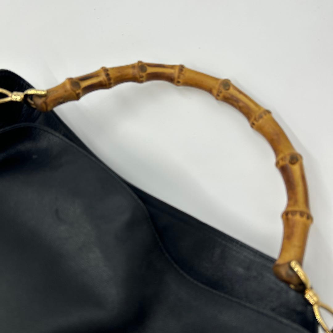GUCCI グッチ バンブー 2way ショルダーバッグ　ハンドバッグ　レザー