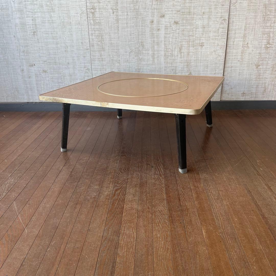 アンティーク】昭和レトロ 穴あきちゃぶ台 座卓 丸テーブル 2way 古