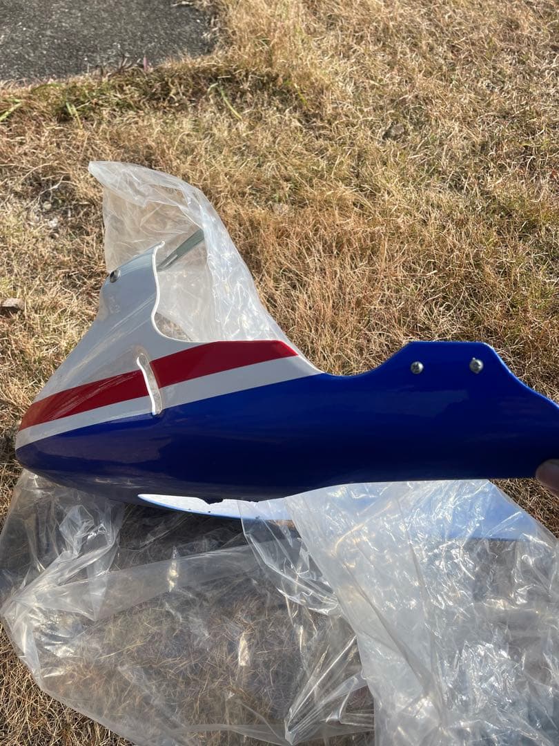 アンダーカウル CB400SF CBX400 ジェイド青白トリコロール 加工済み