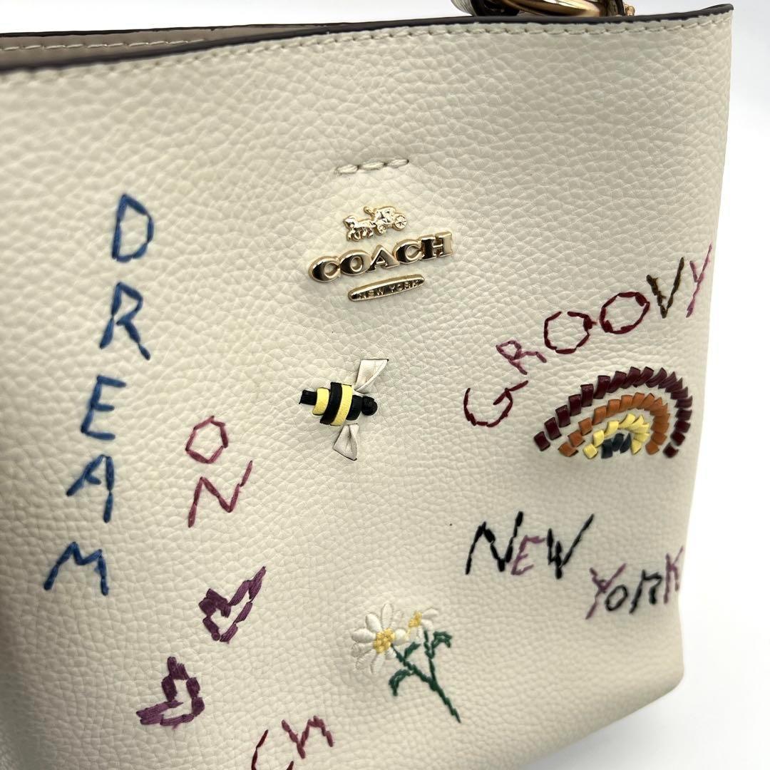 超美品 コーチ スモールタウン バケットバッグ ハンドバッグ ショルダーバッグ
