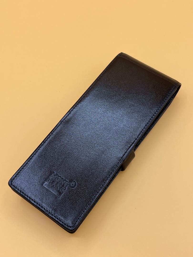 モンブラン MONTBLANC 3本差しレザーペンケース（ブラック）