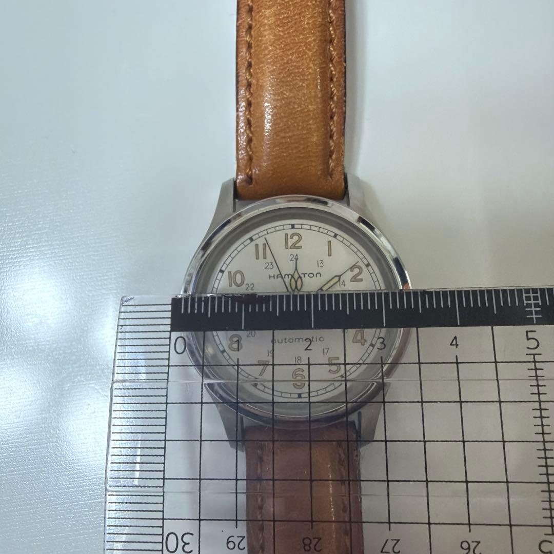 最終値下げ！ハミルトン　カーキ　9721B 自動巻腕時計　白文字盤