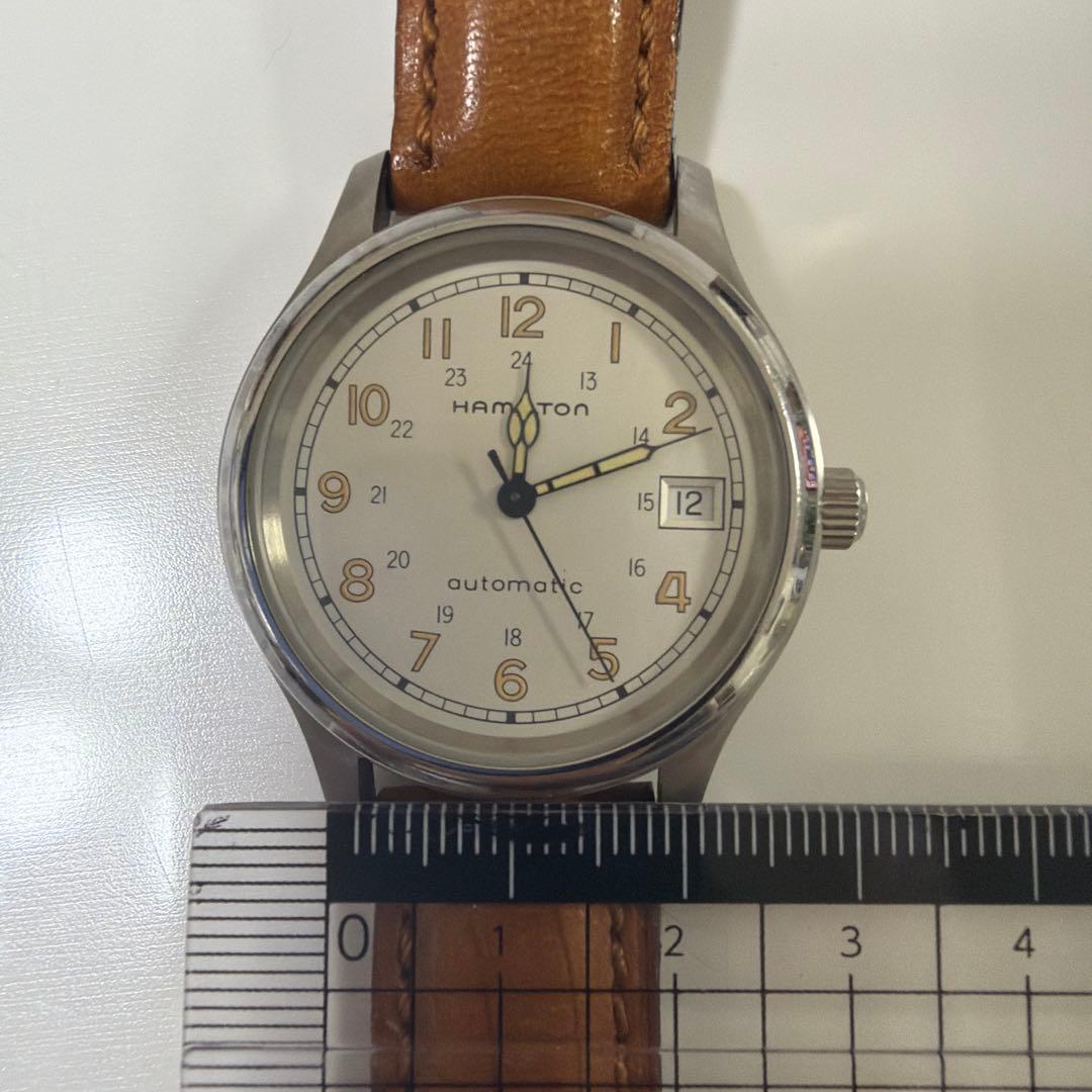 最終値下げ！ハミルトン　カーキ　9721B 自動巻腕時計　白文字盤
