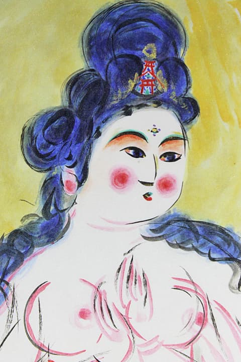 棟方志功【御吉祥大辨財天御妃尊像図】 リトグラフ 証明書有り