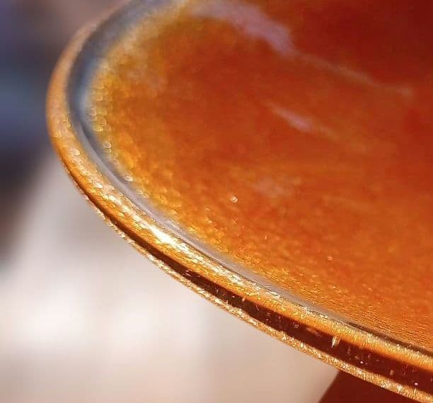 岩田藤七 作「豊穣」 アンティーク オレンジ色のガラスボウル