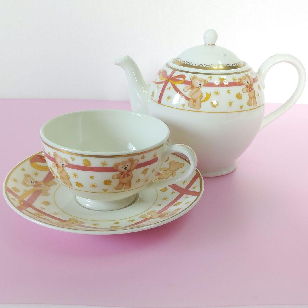 希少 未使用♡ダッフィー ディズニー ベア♡ カップ&ソーサー&ティー
