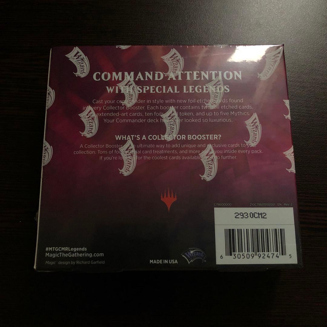 MTG 統率者レジェンズ コレクターブースター box 英語 未開封