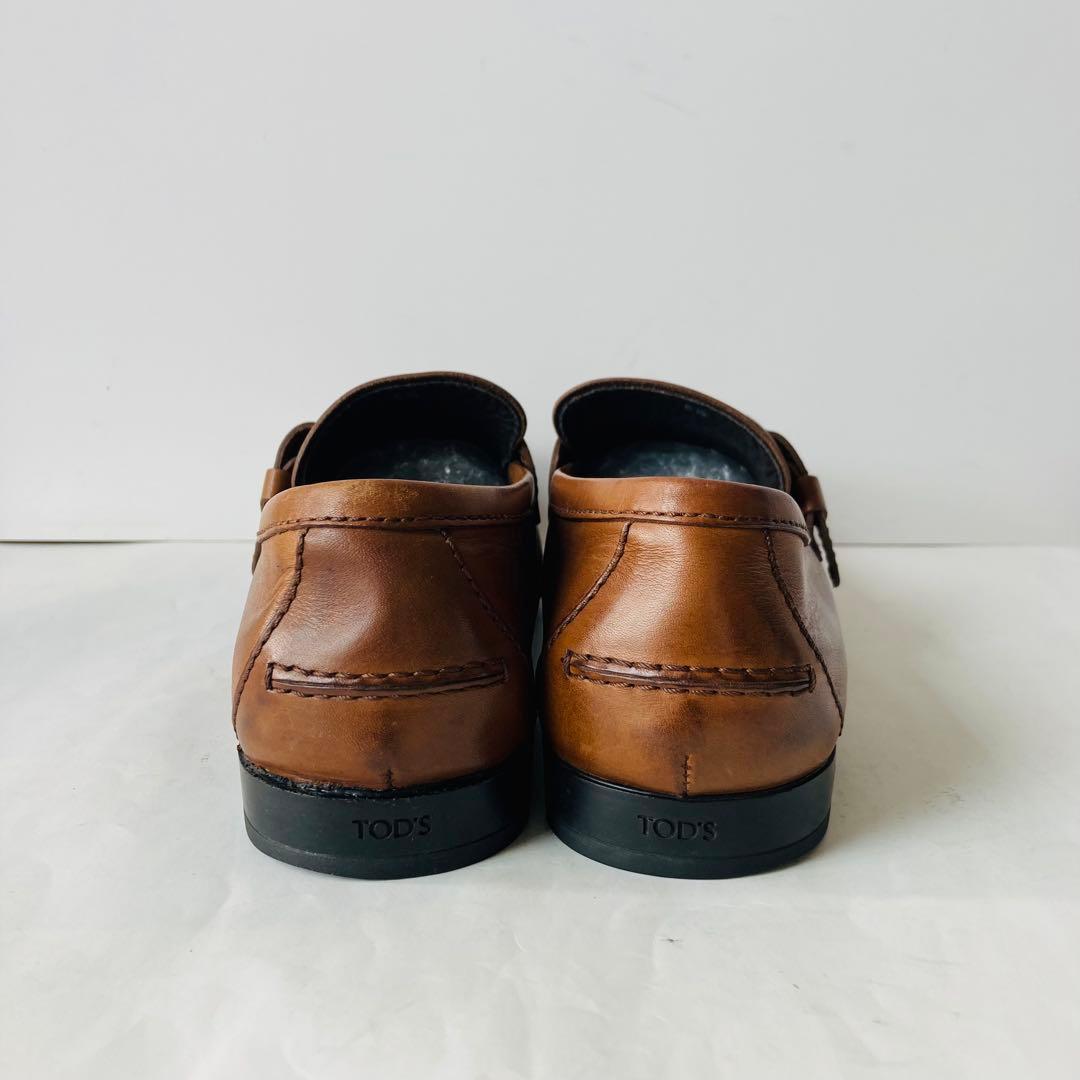 TOD'S トッズ 濃茶 ローファー 24.5cm 除菌・消臭済み