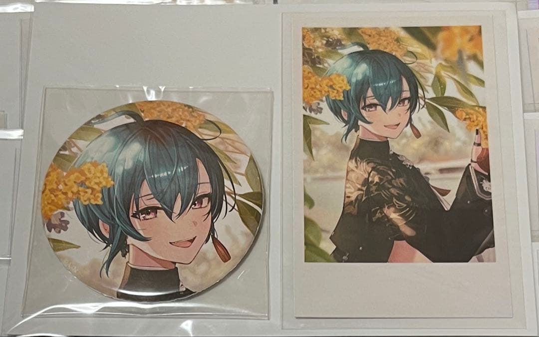 にじさんじ 緑仙 誕生日グッズ&ボイス 2025 缶バッジ＆チェキ