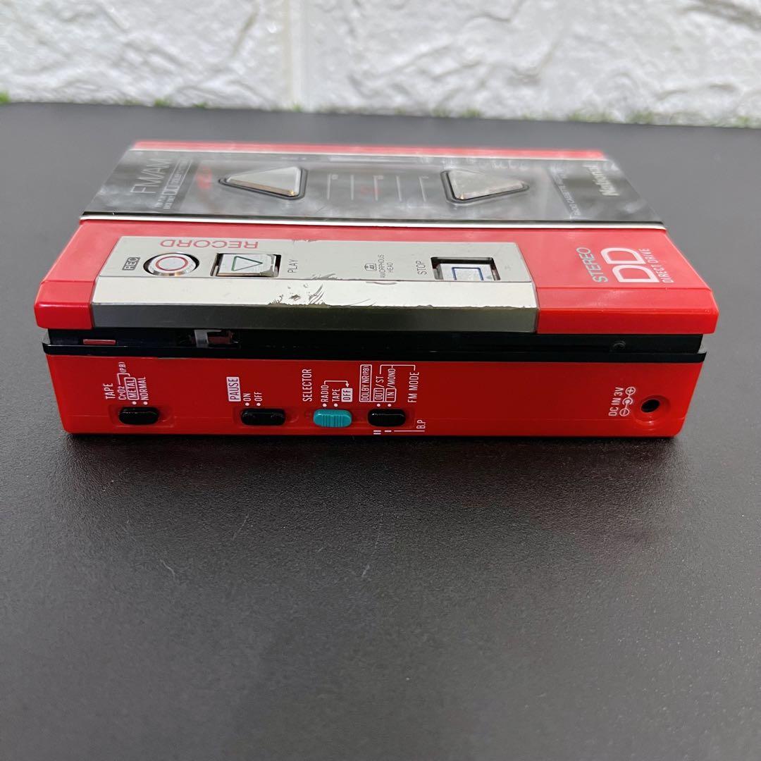 昭和レトロ 入手困難 ナショナル RX-S41 レッド カセットレコーダー