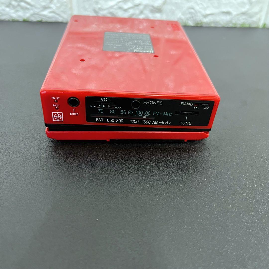 昭和レトロ 入手困難 ナショナル RX-S41 レッド カセットレコーダー