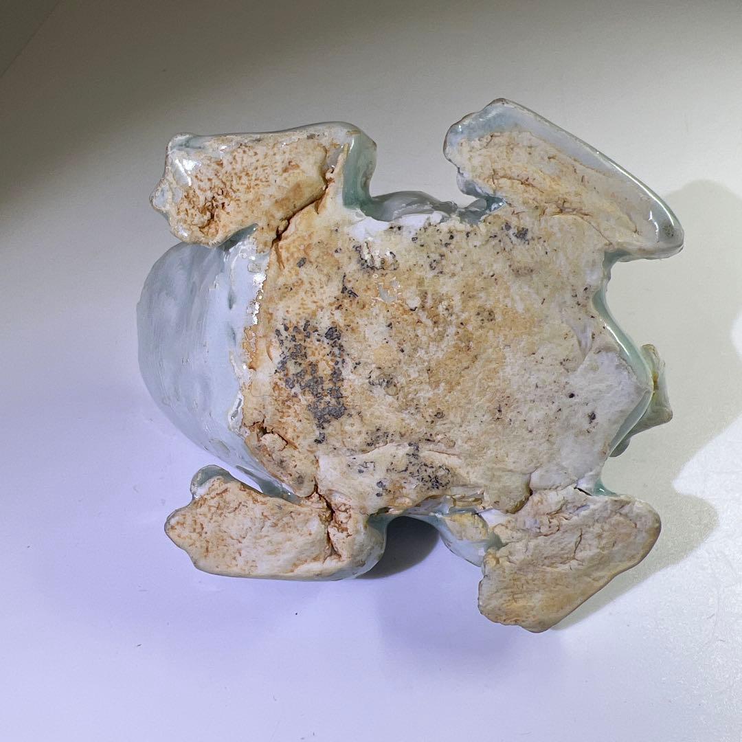 中国宋時代 影青カエル水滴 幅約11㎝ 東Y7-0715⭐︎2F