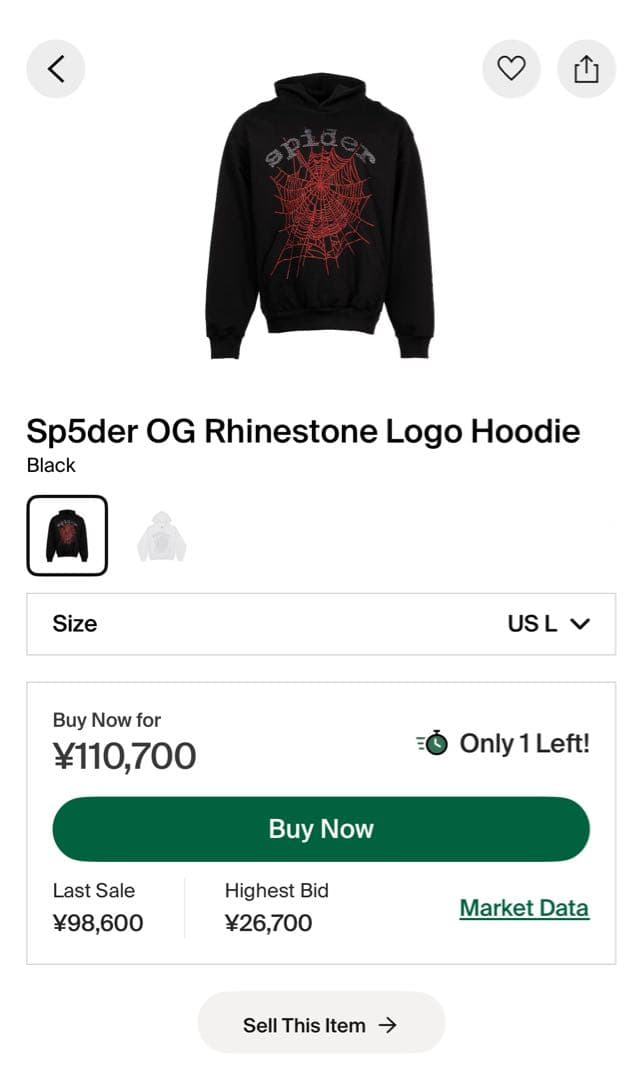 sp5der hoodie パーカー 正規品