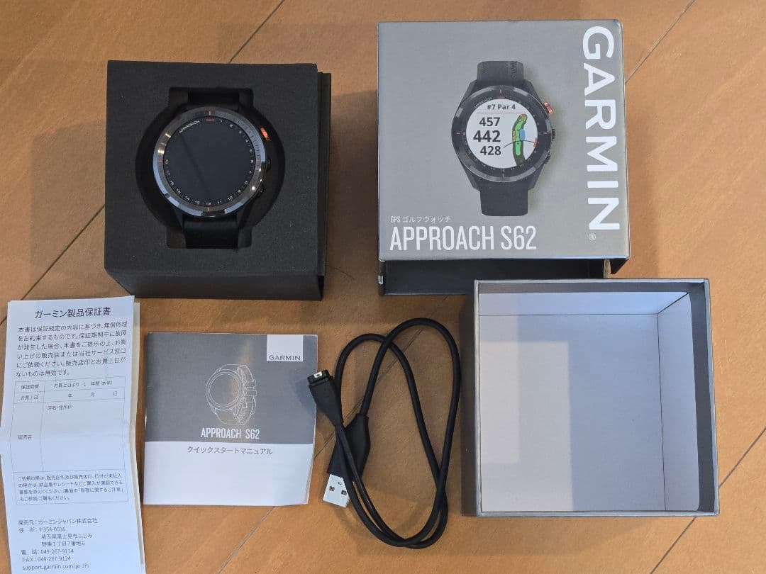 ジャンク品 Garmin Approach S62 GPS ゴルフナビ ☆06-1907】□ジャンク□GARMIN(ガーミン) APPROACH S62 GPSゴルフナビ