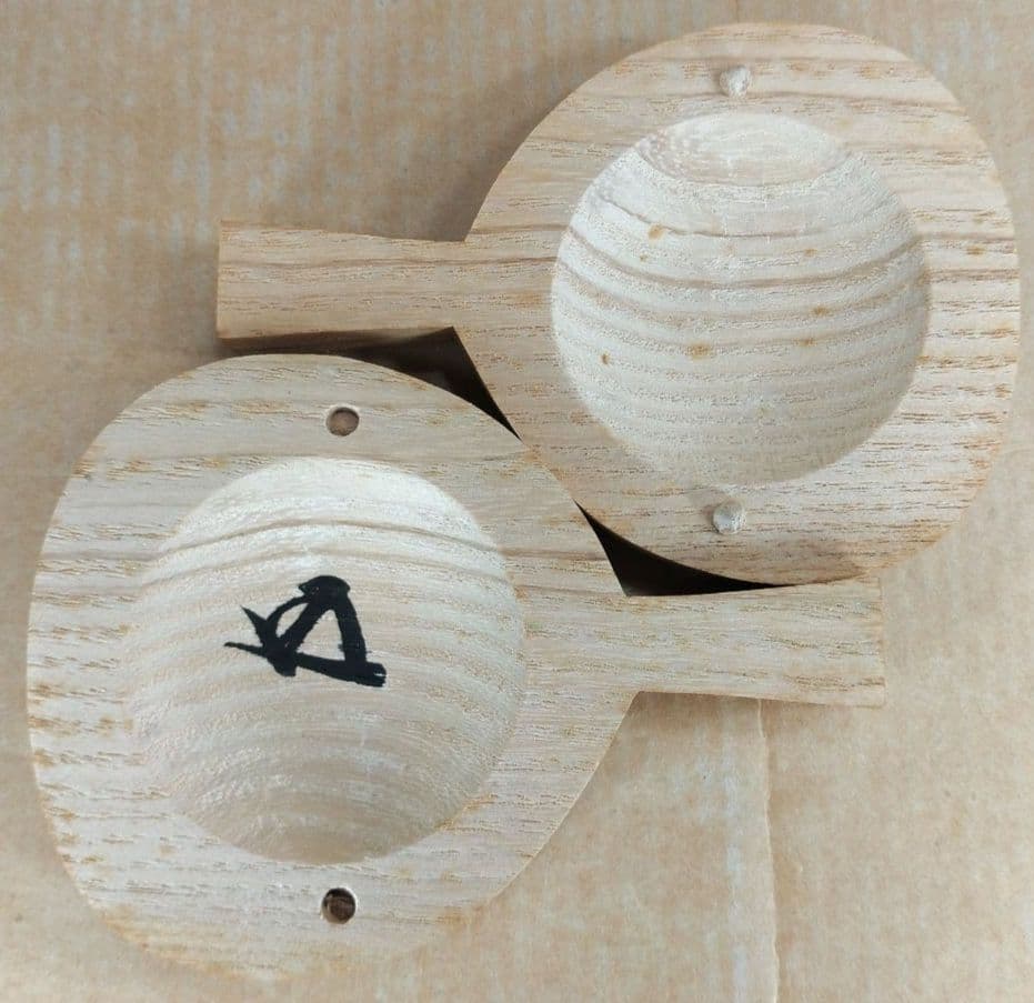 祥桒軒 川本光春 団扇香合(桐木地）裏千家十五代鵬雲斎