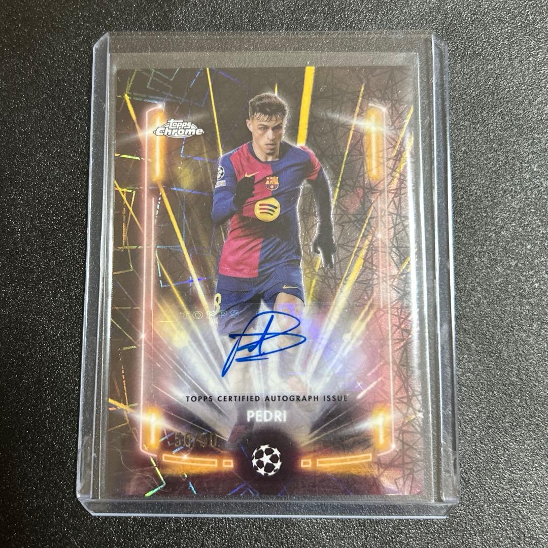 topps chrome soccer FCバルセロナ ペドリ サインカード - メルカリ