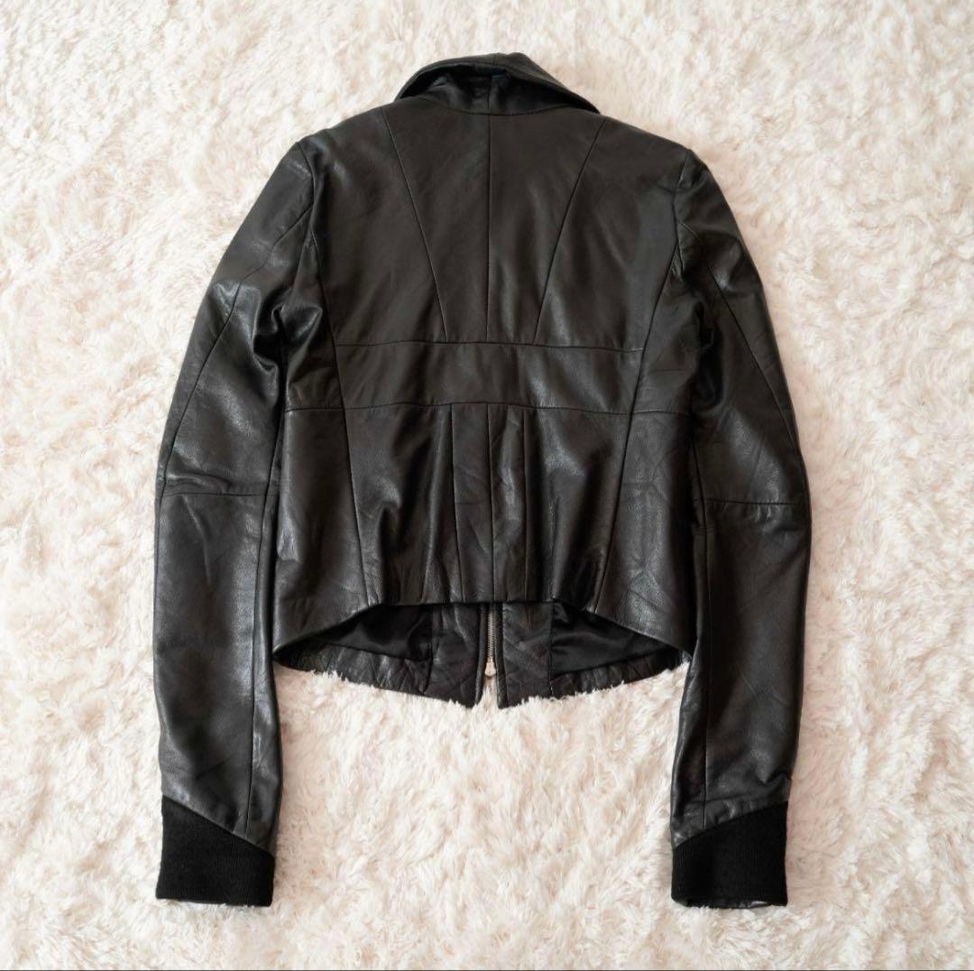 ekam シングルライダースジャケット エカム ラムレザージャケット