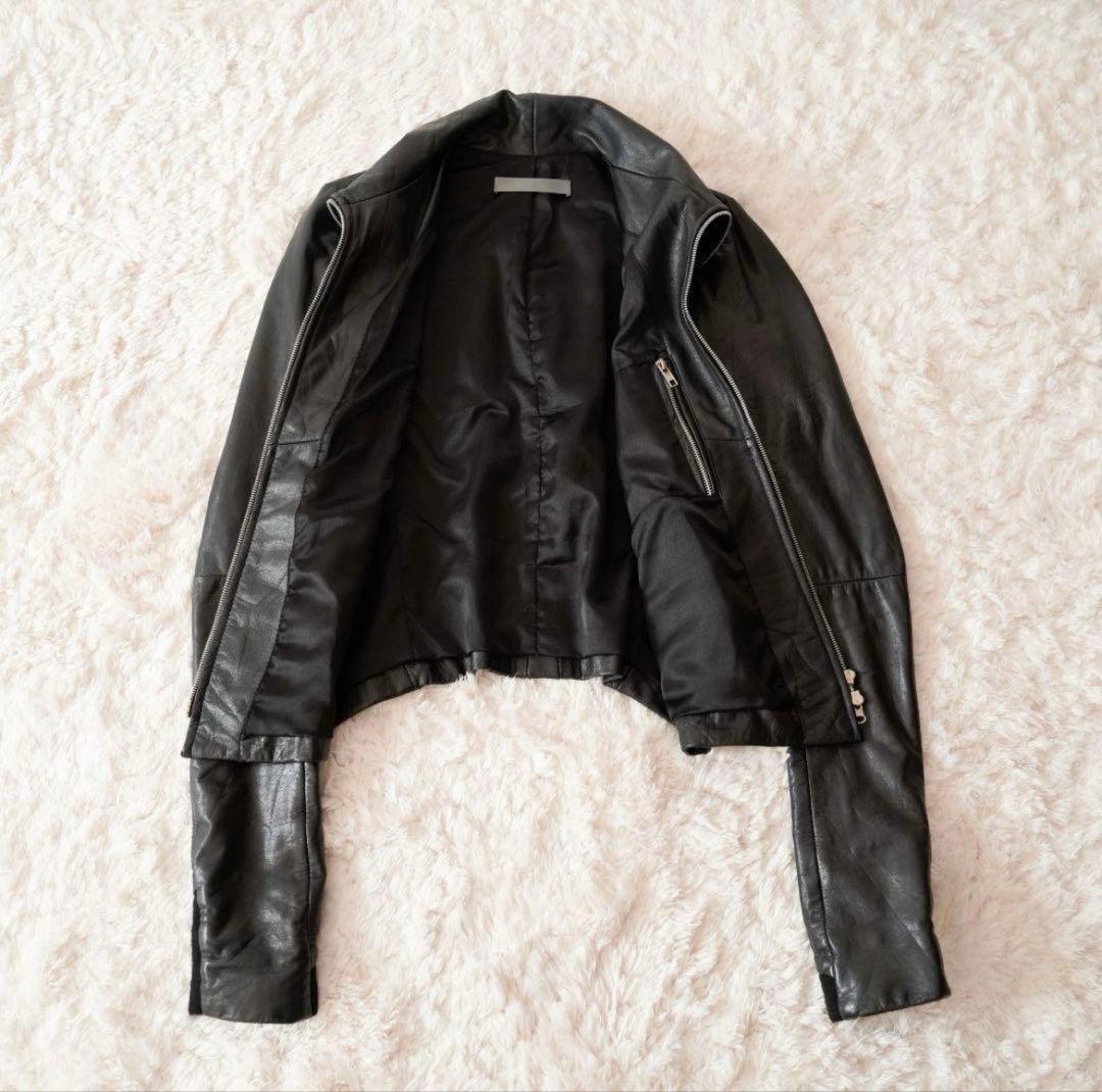 ekam シングルライダースジャケット エカム ラムレザージャケット