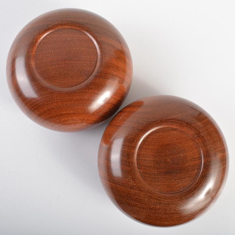 囲碁　鱗屋精製　本蛤碁石　那智黒碁石　本花梨碁笥　一套　共箱　M　R7800B