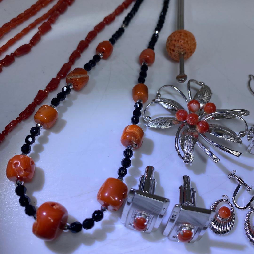 本赤珊瑚 アクセサリー色々84g 東里8-0130☆2F - メルカリ