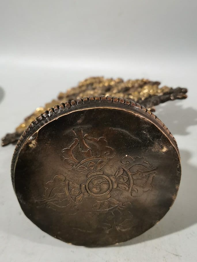 銅 細工 八宝吉祥樹 蔵式密宗法器 鎮宅辟邪 開運風水 招財 置物 工芸品