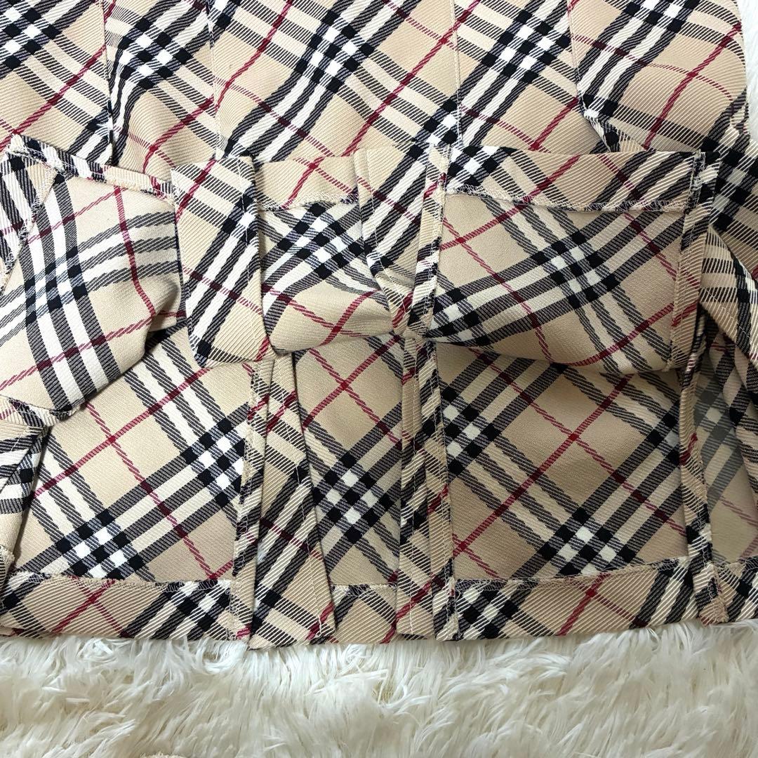 バーバリーブルーレーベル チェック柄プリーツスカート