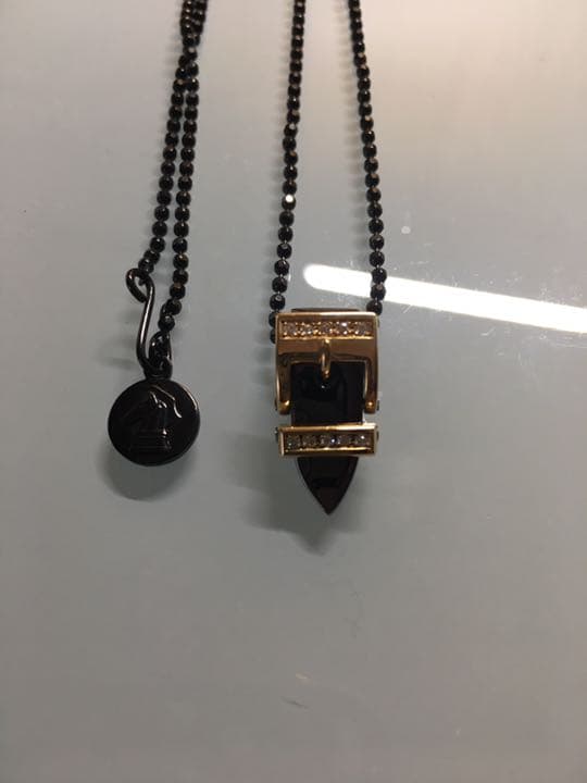 学校カレッジリング金ゴールド黒ネックレストップ社章ピンズ40sバッジ