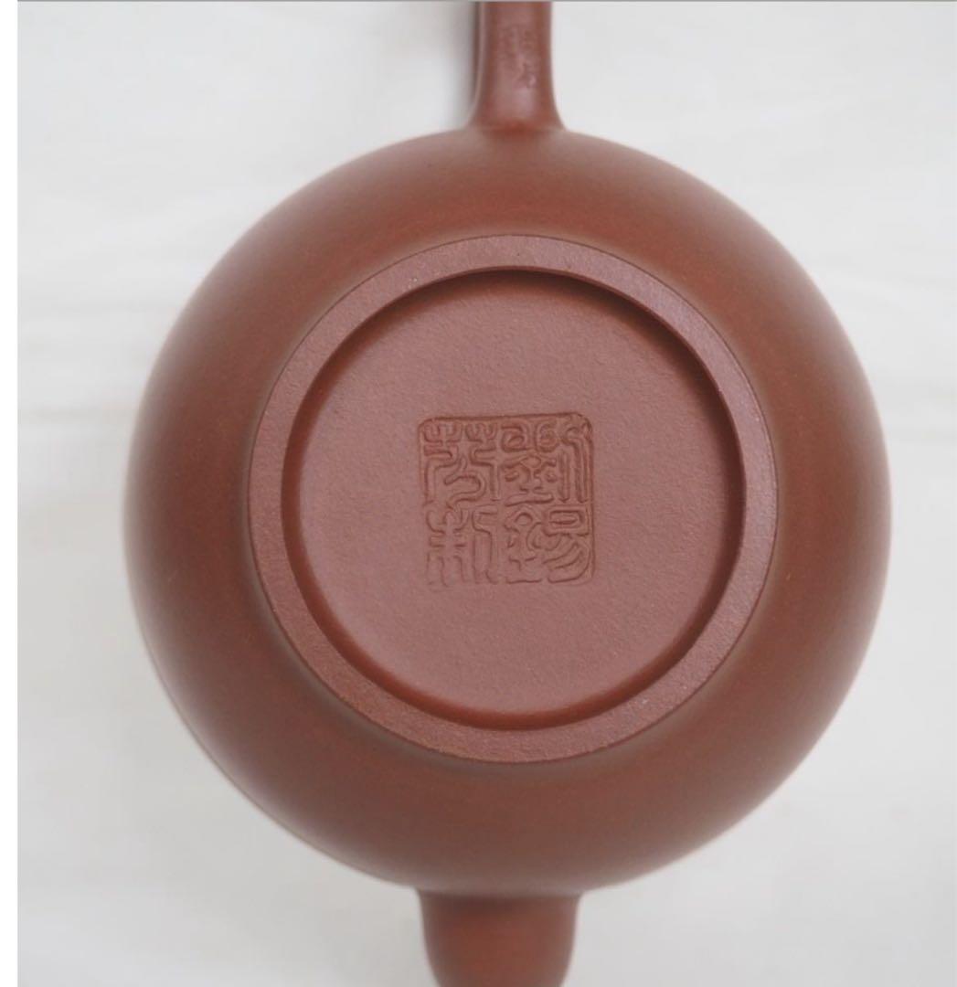 送料無料 高級工芸美術師劉錫芬造 紫砂壺/急須/茶注 未使用 共