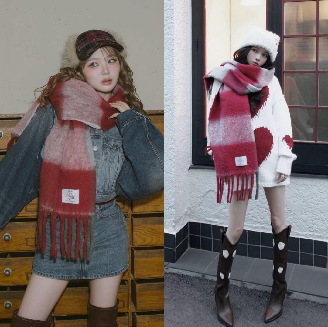 Darich《ダーリッチ》チェックボリュームマフラー Novelty ノベルティ