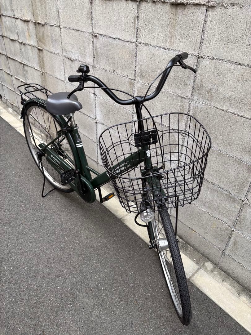 <両タイヤ新品>シティサイクル　green